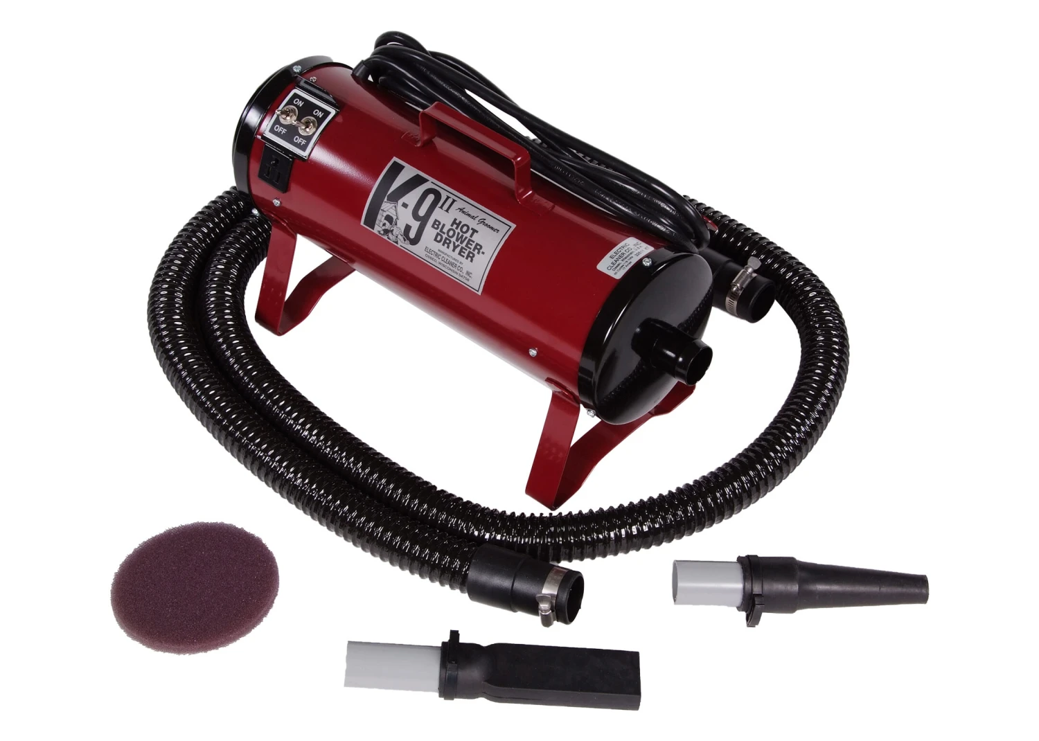 K9 Power Blaster II Hair Dryer Burgundy 1 K9 Power Blaster II Hair Dryer Burgundy