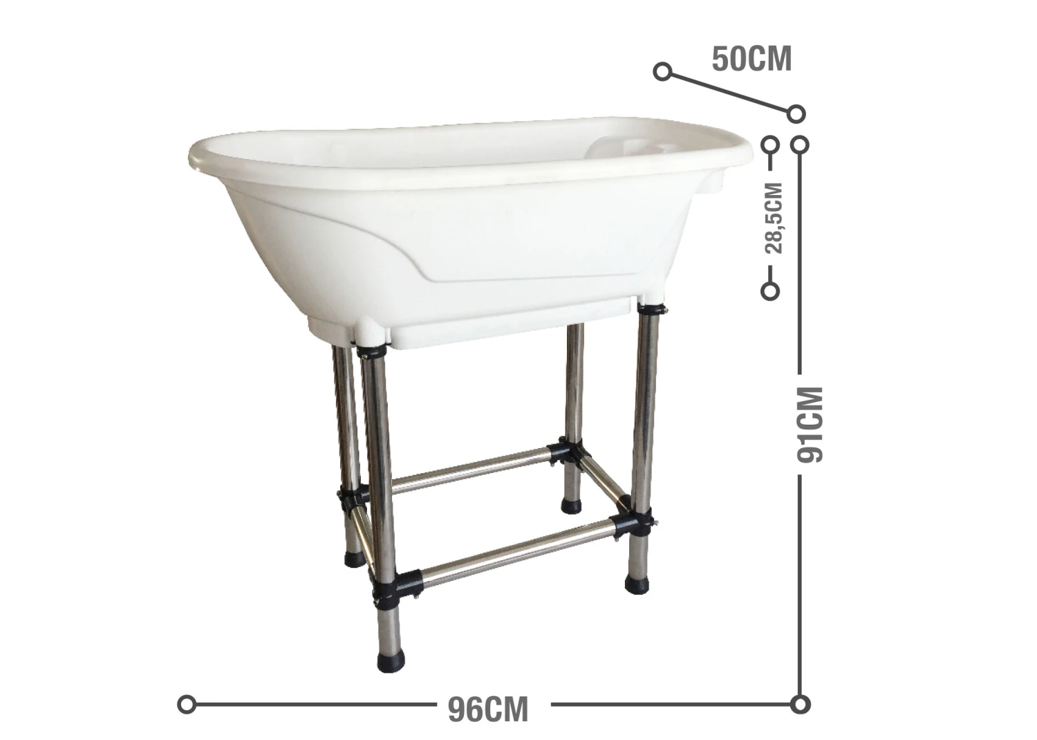 Show Tech Handy Tub M 96x50x91cm Blue Bath 4 Show Tech Handy Tub M 96x50x91cm Blue Bath - Image 4
