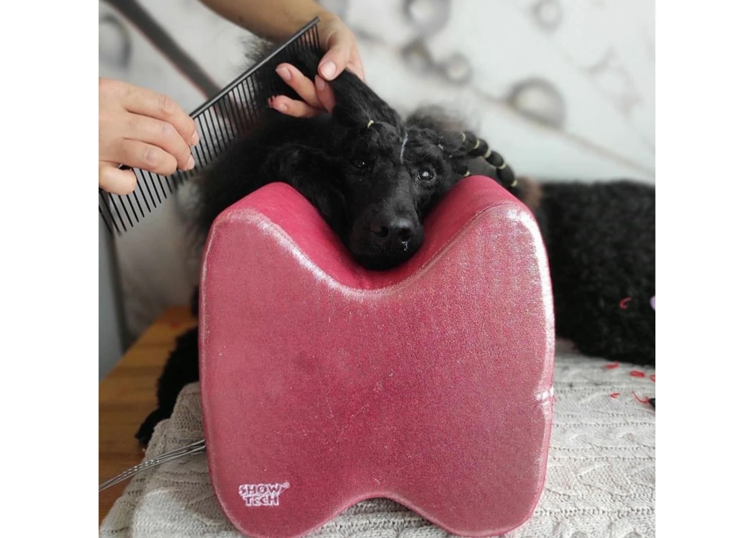 Show Tech Topknot Cushion Glitzy Purple - S 5 Show Tech Topknot Cushion Glitzy Purple - S - Image 5