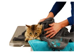 Show Tech+ Microfibre Towel Grey 56x90cm -Pet Care Shop 33stp001 32x fn9teudb6giz1rjw