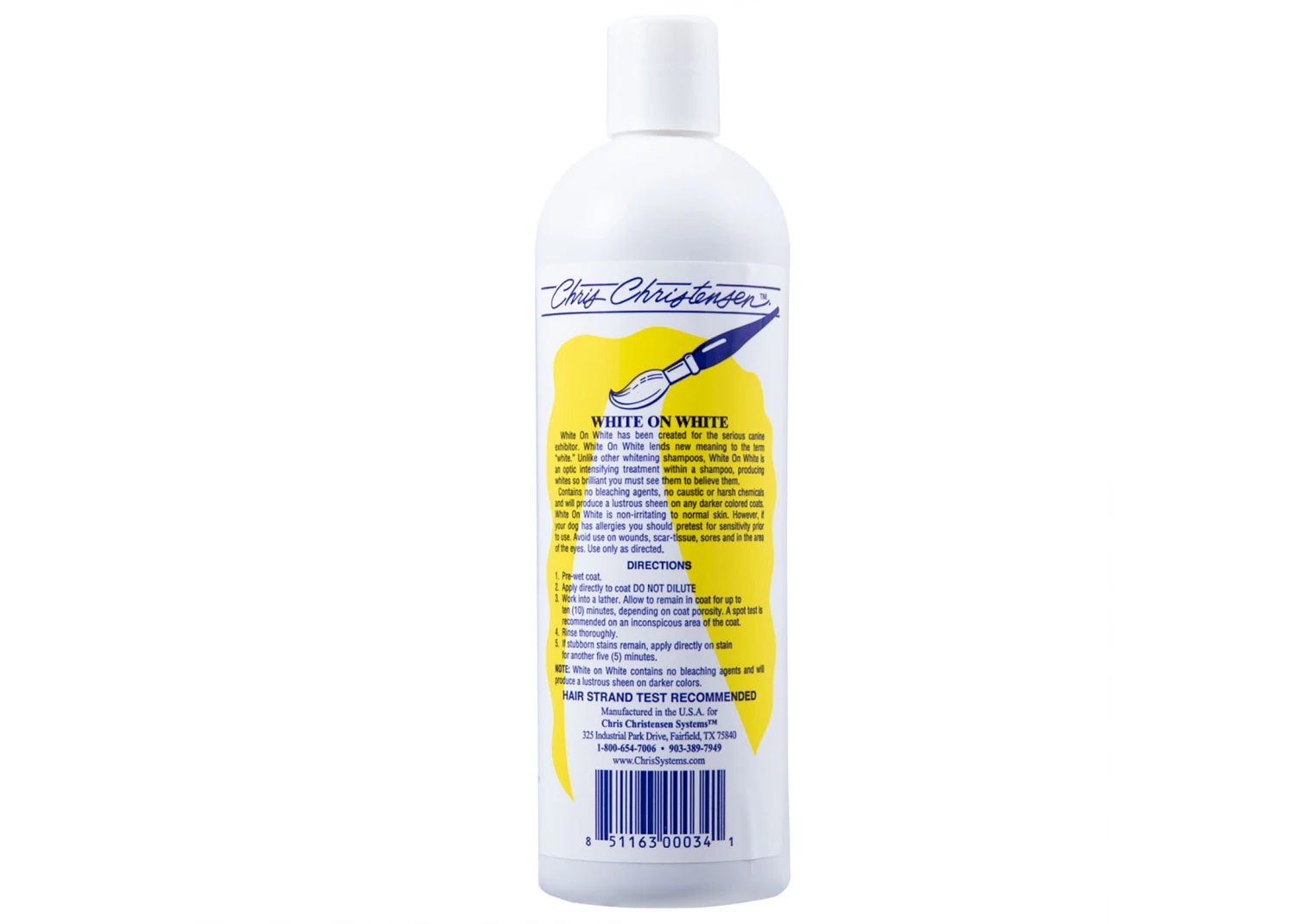 Chris Christensen Systems White On White Shampoo 473 Ml 2 Chris Christensen Systems White On White Shampoo 473 Ml - Image 2