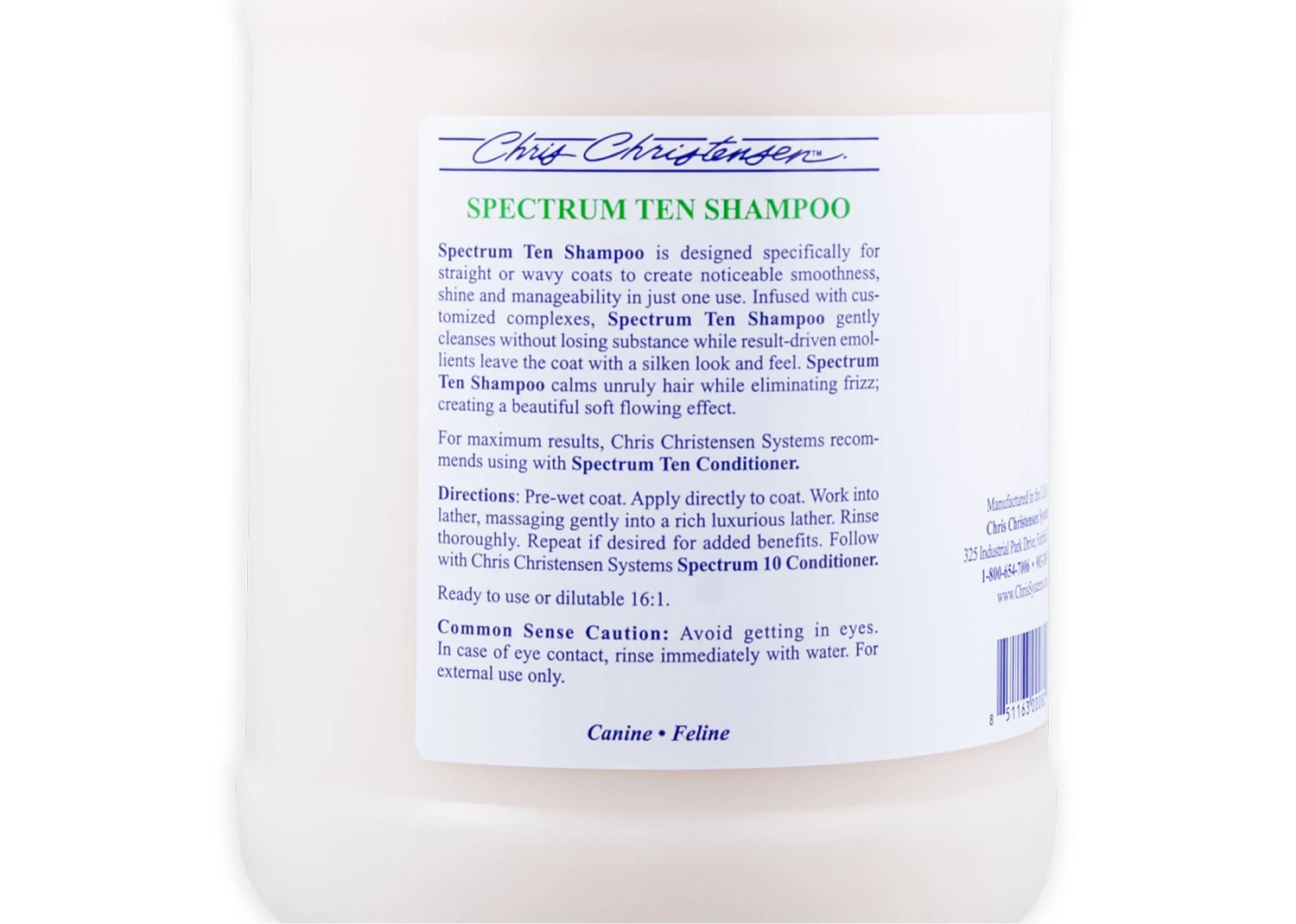 Chris Christensen Systems Spectrum Ten Soft & Smooth Coat Shampoo 3.8 L 4 Chris Christensen Systems Spectrum Ten Soft & Smooth Coat Shampoo 3.8 L - Image 4