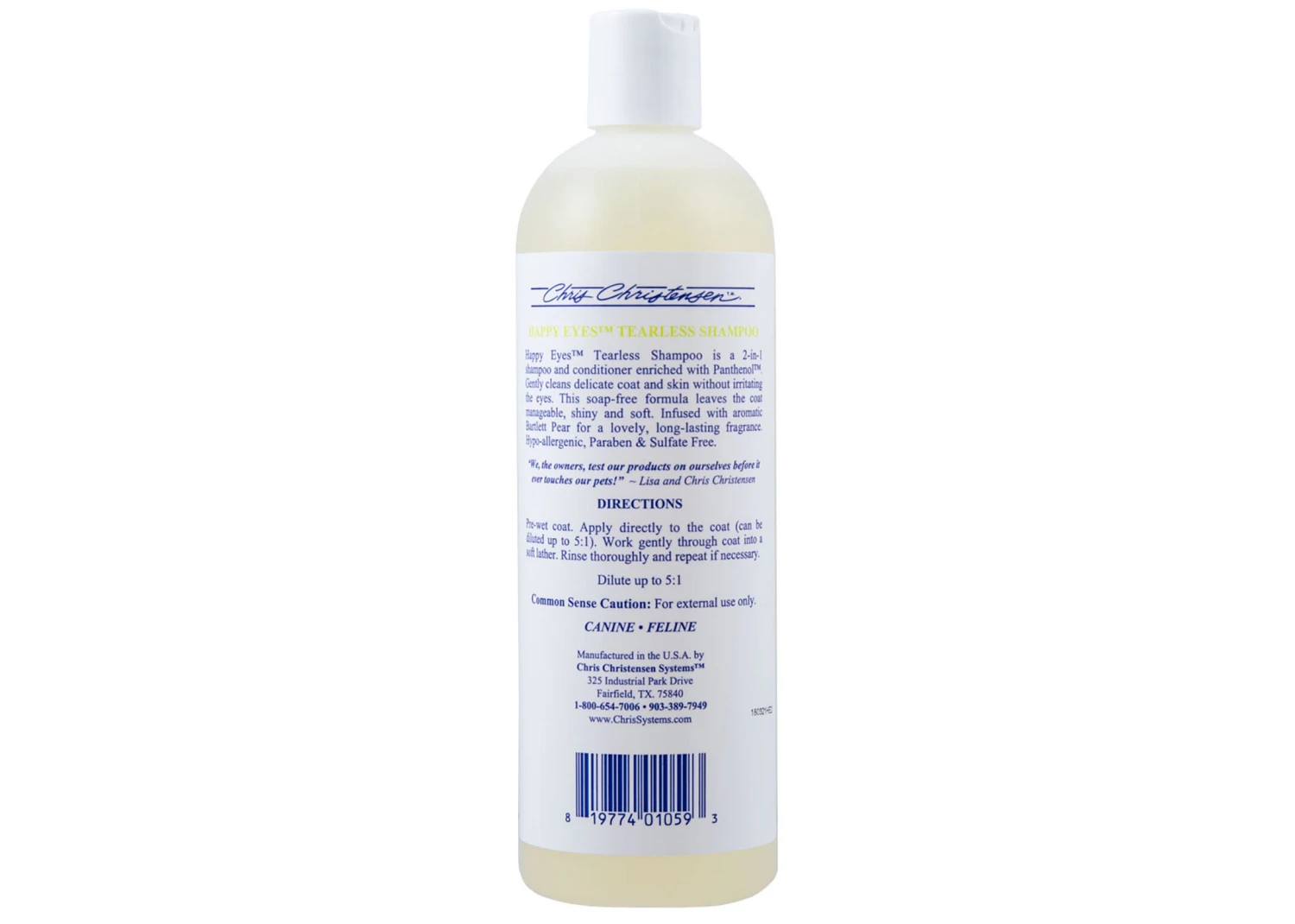 Chris Christensen Systems Happy Eyes Tearless Shampoo 473 Ml 2 Chris Christensen Systems Happy Eyes Tearless Shampoo 473 Ml - Image 2