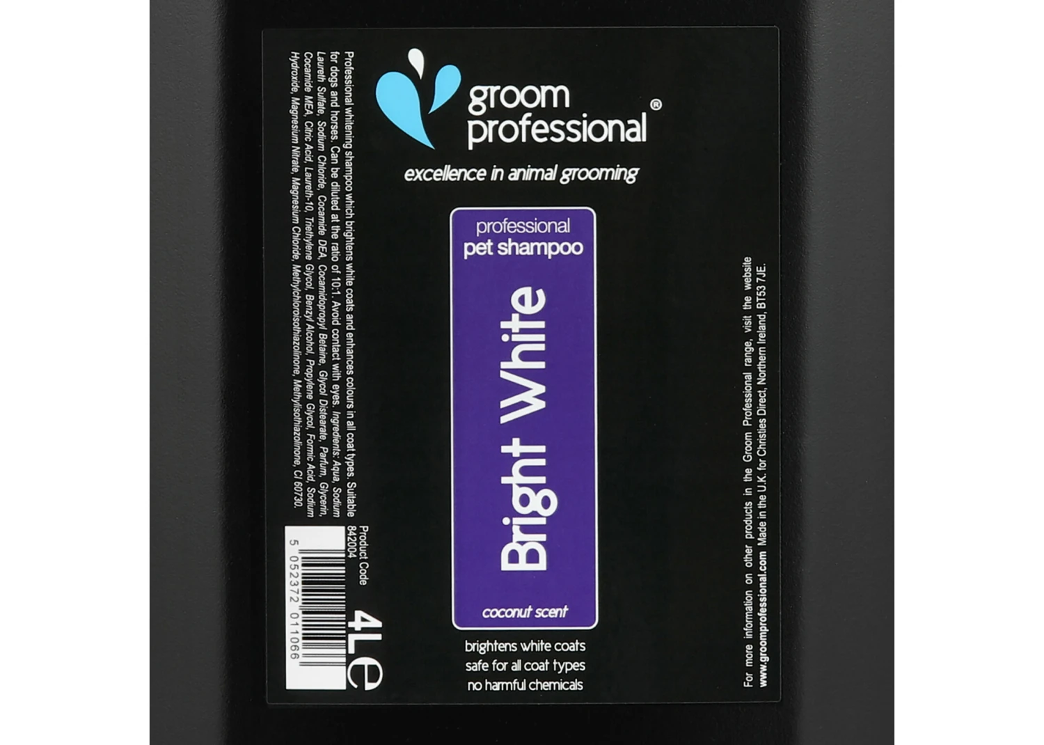 Groom Professional Bright White Shampoo 4 L 2 Groom Professional Bright White Shampoo 4 L - Image 2