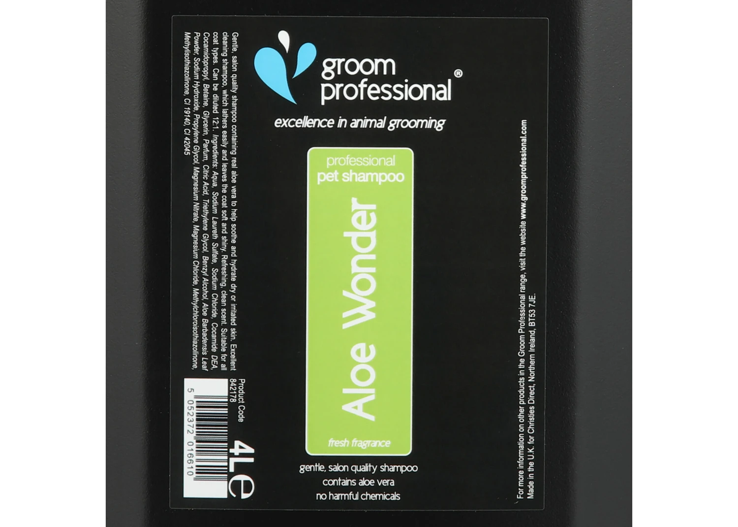Groom Professional Aloe Wonder Shampoo 4 L 2 Groom Professional Aloe Wonder Shampoo 4 L - Image 2