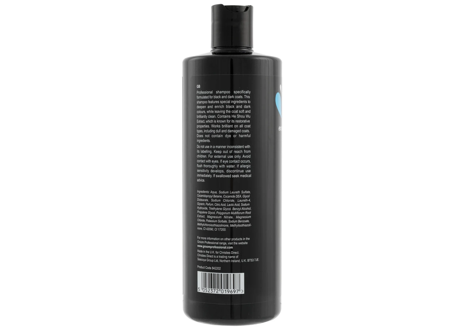 Groom Professional More Black Shampoo 450 Ml 2 Groom Professional More Black Shampoo 450 Ml - Image 2