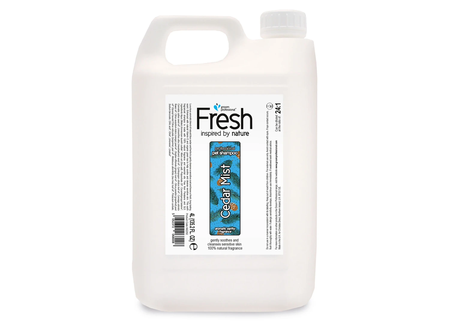 Groom Professional Fresh Cedar Mist Shampoo 4 L 1 Groom Professional Fresh Cedar Mist Shampoo 4 L