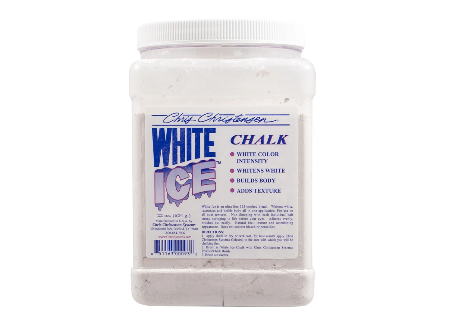 Chris Christensen Systems White Ice Chalk 615 Gr Whitening & Texturizing Chalk 1 Chris Christensen Systems White Ice Chalk 615 Gr Whitening & Texturizing Chalk